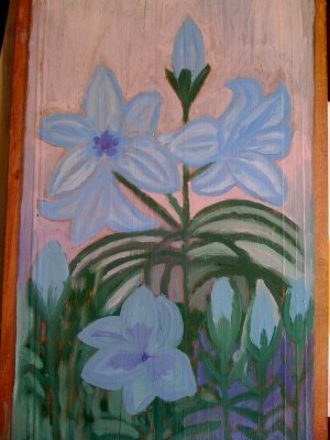 tablou cu crini bleu