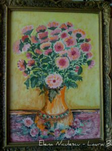 tablou crizanteme roz 2012