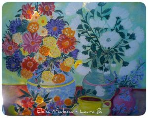 tablou flori de toamna pe panza 2012