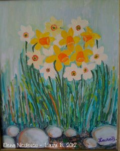 tablou cu narcise si zarnacadele 12